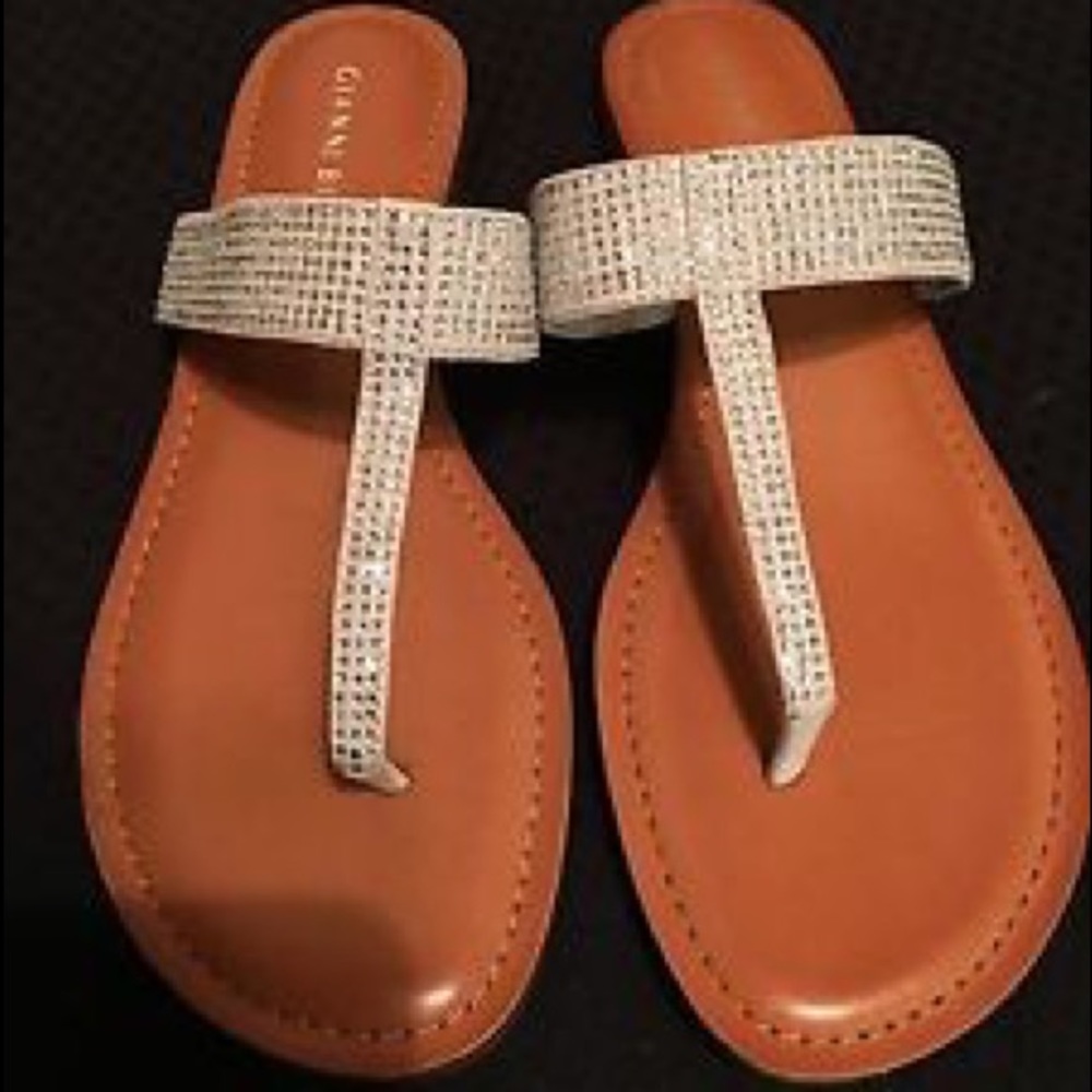 🎉Host Pick🎉 Jeweled T-Strap Slide Sandals
